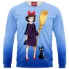 Anime Sweatshirt, Animal Sweatshirt, Kiki’s Delivery Service Sweatshirt, Studio Ghibli Sweatshirt