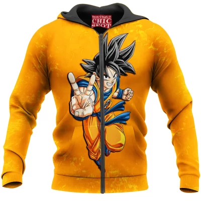 Anime Zip-Hoodie, Dragon Ball Zip-Hoodie, GoKu Zip-Hoodie