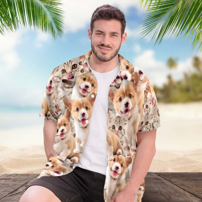 Personalized Hawaiian Shirt, Custom Hawaiian Shirt with Face, Pet Face