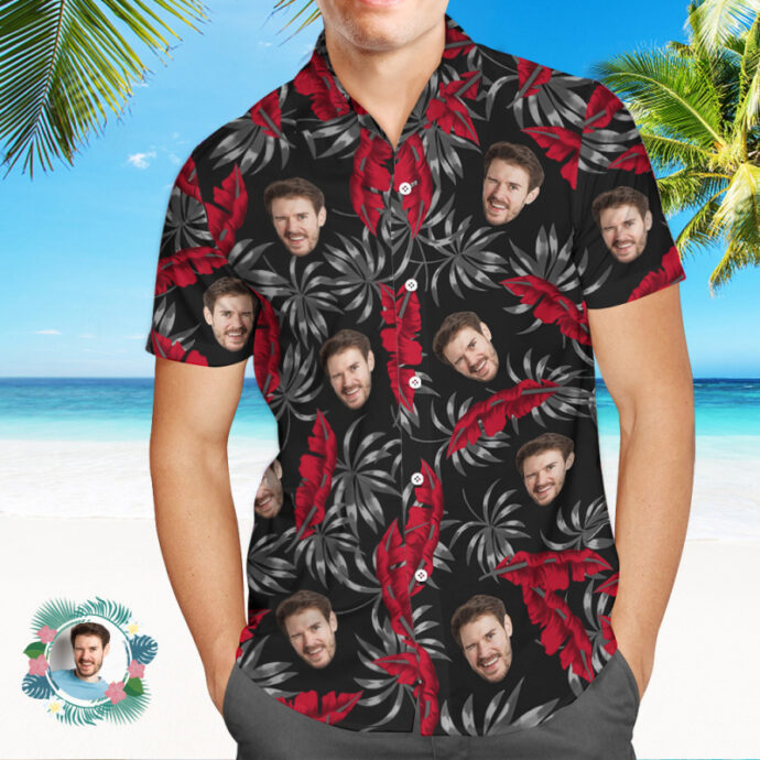 Personalized Hawaiian Shirt, Custom Hawaiian Shirt with Face Custom Beach Shirt For Men Beach Shirt For Men