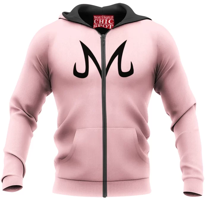 Dragon Ball Z Majin Buu Zip Hoodie Pink