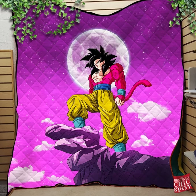 Dragon Ball Z Super Saiyan Son Goku Quilt Blanket