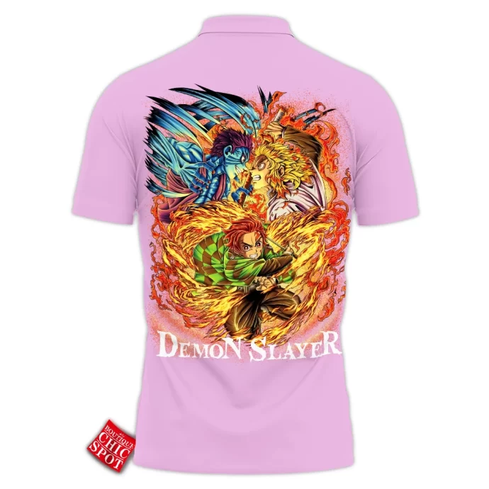 Demon Slayers Kyojuro Rengoku x Akaza Polo Shirt