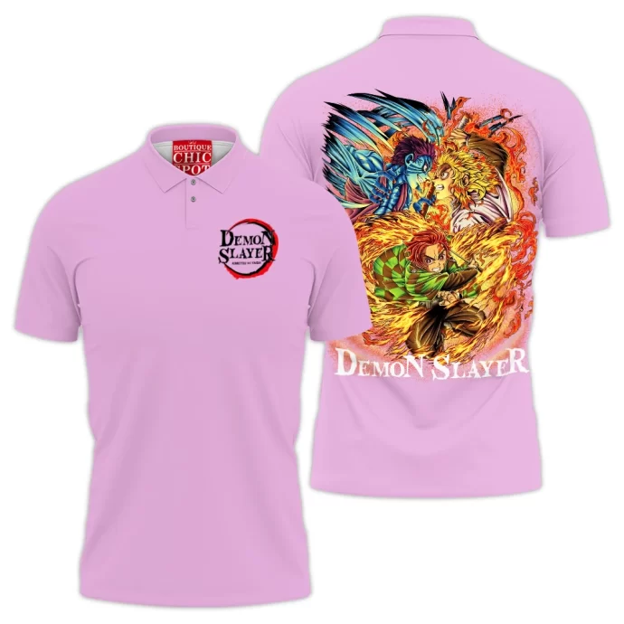 Demon Slayers Kyojuro Rengoku x Akaza Polo Shirt