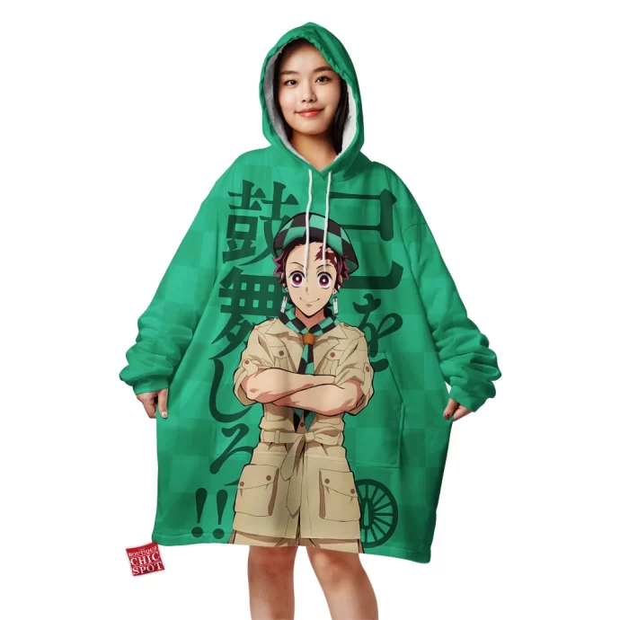 Demon Slayers Tanjiro Kamado Blanket Hoodie