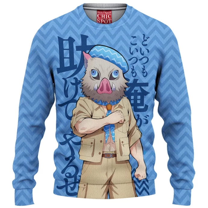 Demon Slayers Inosuke Hashibira Knitted Sweater