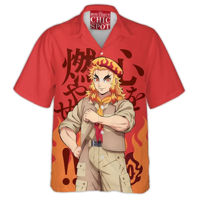 Demon Slayers Kyojuro Rengoku Hawaiian Shirt