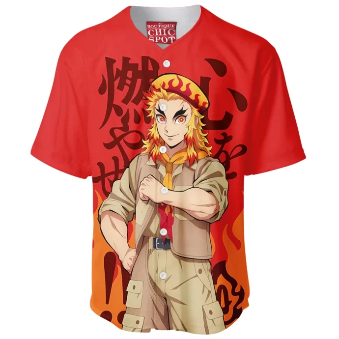 Demon Slayers Kyojuro Rengoku Baseball Jersey