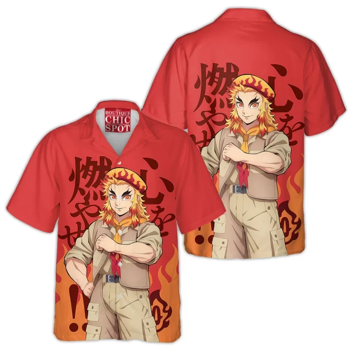 Demon Slayers Kyojuro Rengoku Hawaiian Shirt