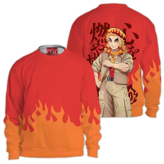 Demon Slayers Kyojuro Rengoku Sweatshirt Fire