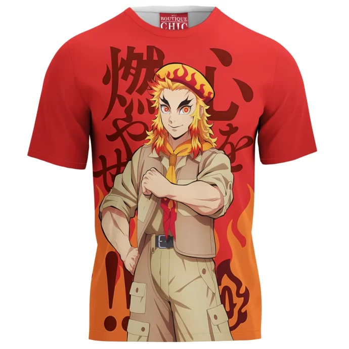 Demon Slayers Kyojuro Rengoku T Shirt Fire