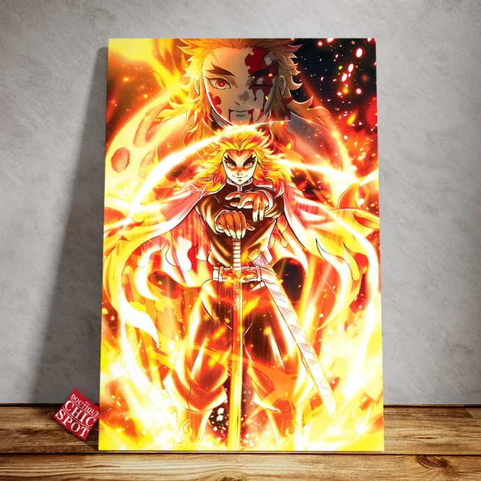 Demon Slayers Kyojuro Rengoku Canvas Wall Art