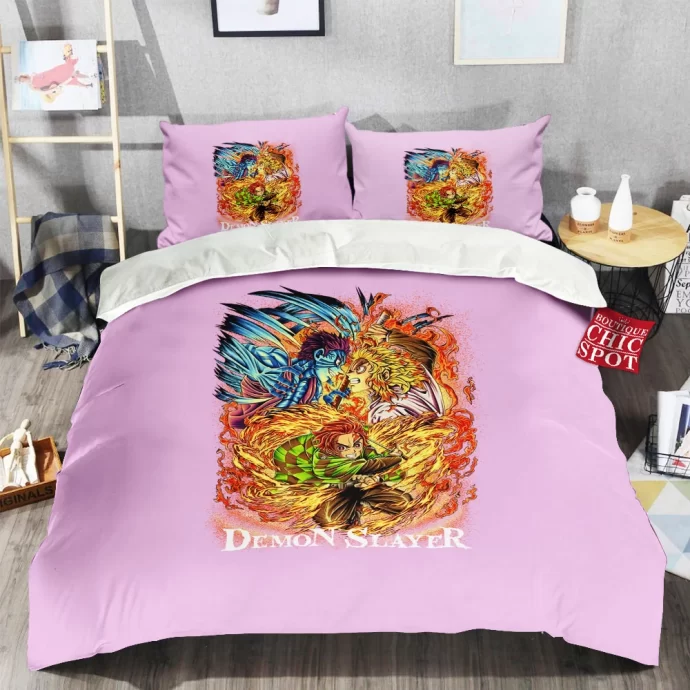 Demon Slayers Kyojuro Rengoku x Akaza Bedding Set