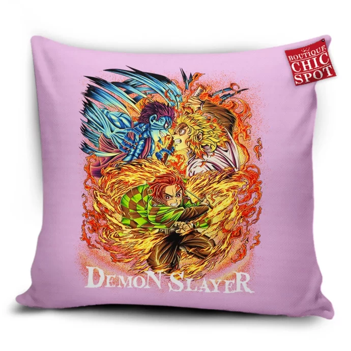 Demon Slayers Kyojuro Rengoku x Akaza Pillow Cover