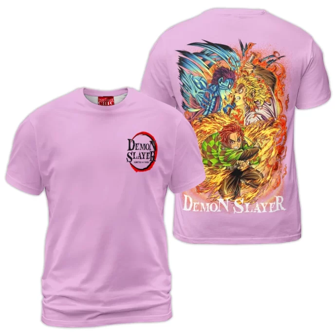 Demon Slayers Kyojuro Rengoku x Akaza T Shirt