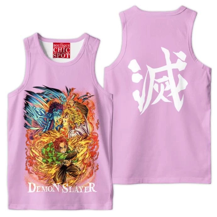 Demon Slayers Kyojuro Rengoku x Akaza Tank Top