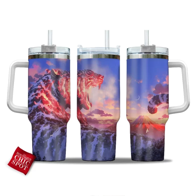 Fantasy Tiger Curved Tumbler