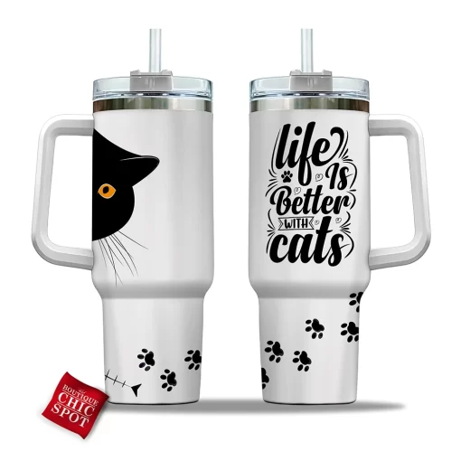 Cats Curved Tumbler Better Life