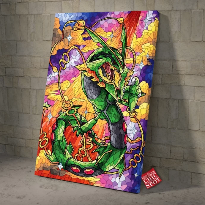 Pokemon Rayquaza Mega Canvas Wall Art