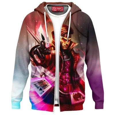 Comic Zip-Hoodie, Gambit Zip-Hoodie, X-men Zip-Hoodie