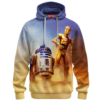 C-3po Hoodie, R2-D2 Hoodie, Sci-Fi Hoodie, Star Wars Hoodie