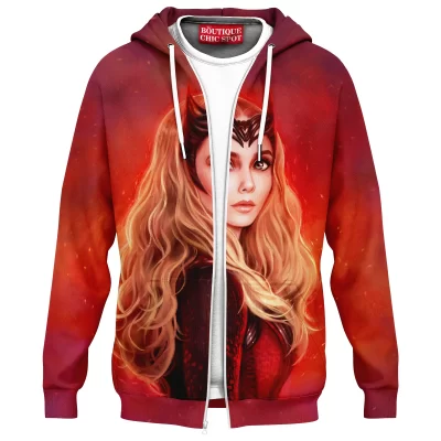 Comic Zip-Hoodie, The Scarlet Witch Zip-Hoodie