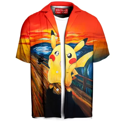 Anime Hawaiian-Shirt, Pikachu Hawaiian-Shirt, Pokemon Hawaiian-Shirt, Scream Hawaiian-Shirt