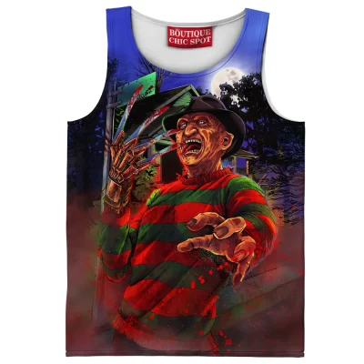 A Nightmare On Elm Street Tank-Top, Freddy Krueger Tank-Top, Horror Tank-Top