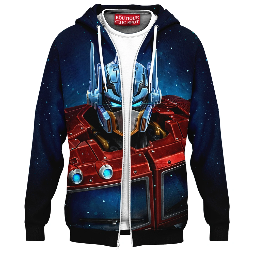 Optimus Prime Zip-Hoodie, Sci-Fi Zip-Hoodie, Transformers Zip-Hoodie 1 D HANG Boutique 8272 Zip Hoodie MOCKUP FRONT