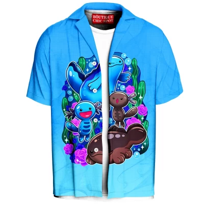 Anime Hawaiian-Shirt, Pokemon Hawaiian-Shirt, Quagsire Hawaiian-Shirt, Wooper Hawaiian-Shirt