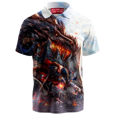 Deathwing Polo Shirt, Game Polo Shirt, Dota Polo Shirt, Warcraft Polo Shirt
