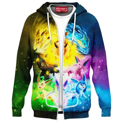 Anime Zip-Hoodie, Eevee Zip-Hoodie, Pokemon Zip-Hoodie