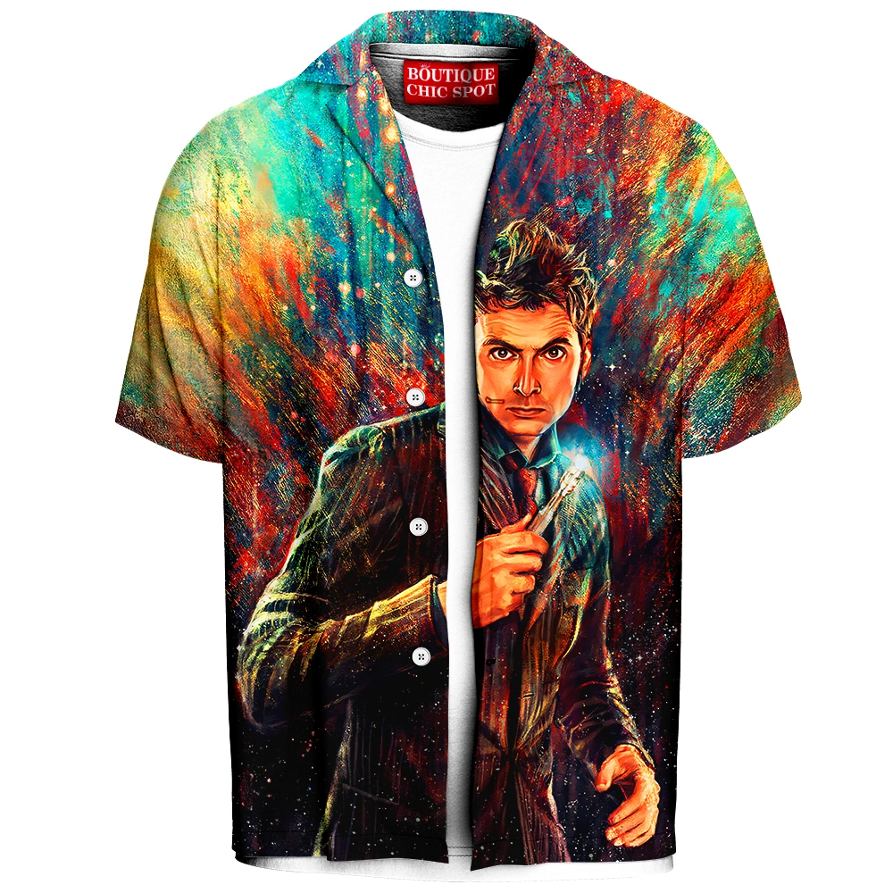 Sci-Fi Hawaiian-Shirt, The Tenth Doctor Hawaiian-Shirt, Doctor Who Hawaiian-Shirt 1 N THAO Boutique 0890 Hawaiian Shirt MOCKUP FRONT