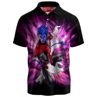 Comic Polo Shirt, Nightcrawler Polo Shirt, X-men Polo Shirt