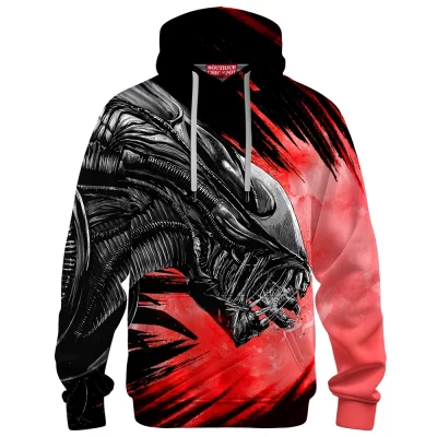 Alien Hoodie, Horror Hoodie, Sci-Fi Hoodie, Xenomorph Hoodie