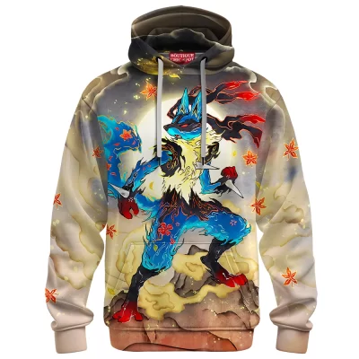 Anime Hoodie, Lucario Hoodie, Pokemon Hoodie