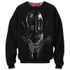 Horror Zip Sweatshirt, Alien Zip Sweatshirt, Xenomorph Zip Sweatshirt