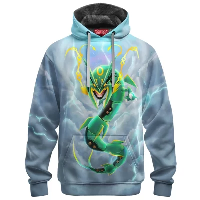 Anime Fleece-Hoodie, Digimon Fleece-Hoodie, Rayquaza Fleece-Hoodie