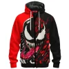 Carnage Zip-Fleece-Hoodie, Comic Zip-Fleece-Hoodie, Venom Zip-Fleece-Hoodie