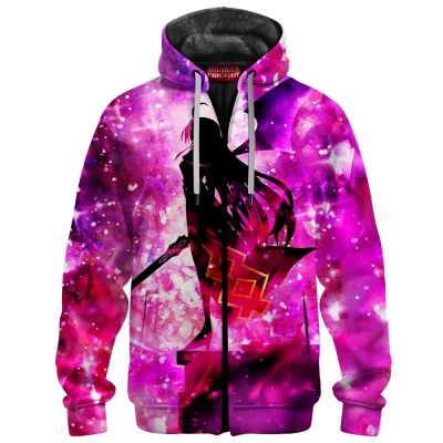 Anime Zip-Fleece-Hoodie, Konno Yuuki Zip-Fleece-Hoodie, Sword Art Online Zip-Fleece-Hoodie