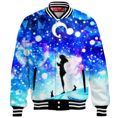 Anime Baseball-Jacket, Hoshimachi Suisei Baseball-Jacket, Virtual YouTuber Baseball-Jacket