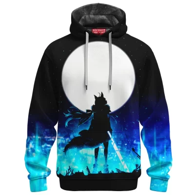 Anime Fleece-Hoodie, Shirakami Fubuki Fleece-Hoodie, Virtual YouTuber Fleece-Hoodie