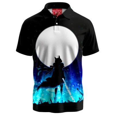 Anime Polo Shirt, Shirakami Fubuki Polo Shirt, Virtual YouTuber Polo Shirt