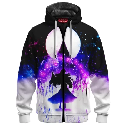 Anime Zip-Fleece-Hoodie, Fate Stay Night Zip-Fleece-Hoodie, Scathach Zip-Fleece-Hoodie