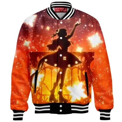 Anime Baseball-Jacket, Momosuzu Nene Baseball-Jacket, Virtual YouTuber Baseball-Jacket