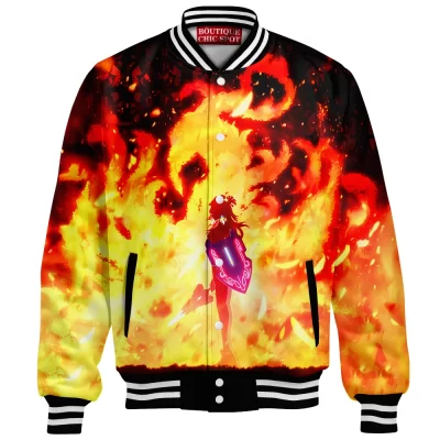 Anime Baseball-Jacket, Takanashi Kiara Baseball-Jacket, Virtual YouTuber Baseball-Jacket