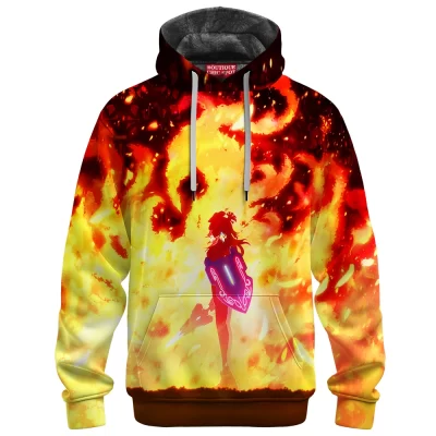 Anime Fleece-Hoodie, Takanashi Kiara Fleece-Hoodie, Virtual YouTuber Fleece-Hoodie