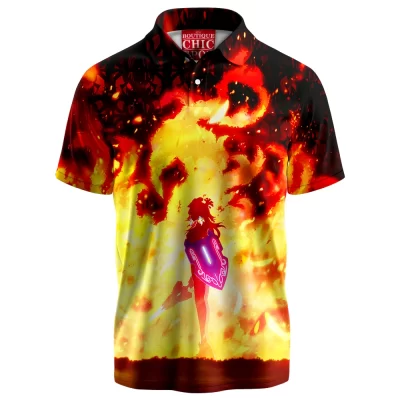 Anime Polo Shirt, Takanashi Kiara Polo Shirt, Virtual YouTuber Polo Shirt