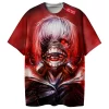 Ken Kaneki Tokyo Ghoul T-Shirt | One-Eyed Ghoul Anime Manga Tee | Anteiku CCG Apparel Top | Rinkaku Kagune Graphic Shirt