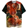 Tiger Wildlife T-Shirt – Animal Nature Apparel – Big Cat Clothing – Safari Lover Gift Top – Jungle Predator – Striped Beast